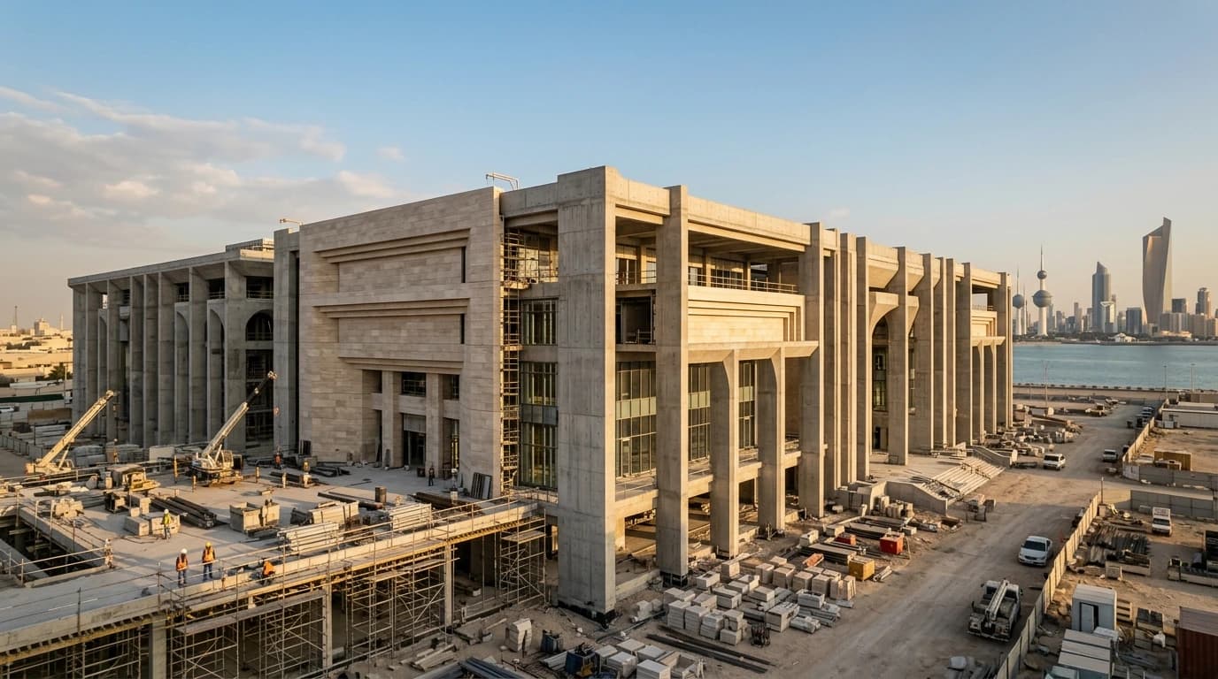 Salem Duwaih Al Ajmi landmark contracting project site in Kuwait